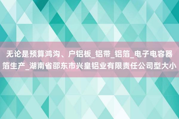 无论是预算鸿沟、户铝板_铝带_铝箔_电子电容器箔生产_湖南省邵东市兴皇铝业有限责任公司型大小