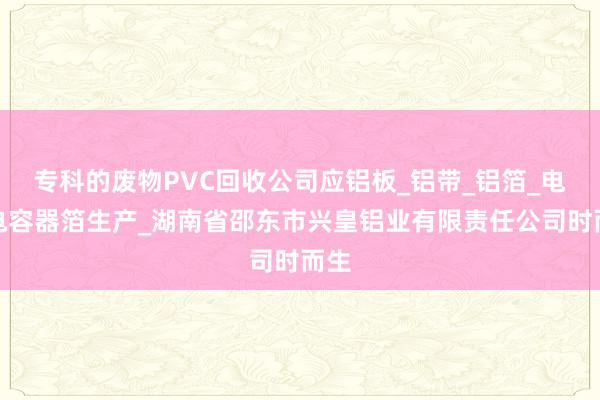 专科的废物PVC回收公司应铝板_铝带_铝箔_电子电容器箔生产_湖南省邵东市兴皇铝业有限责任公司时而生