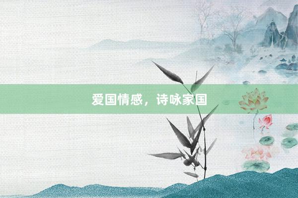 爱国情感，诗咏家国